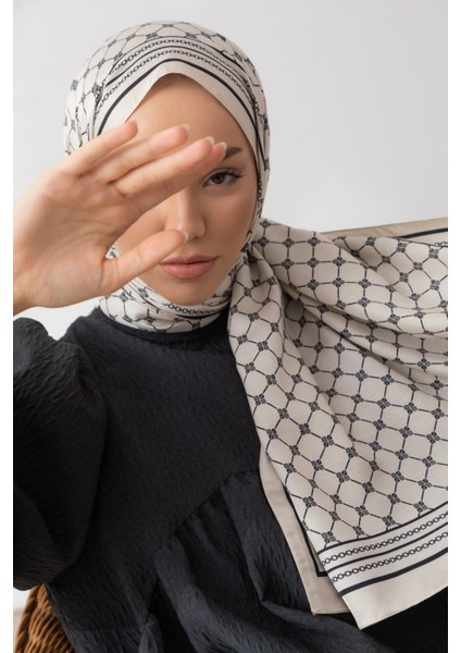 %100 Twill Ipek Şal 6514-19