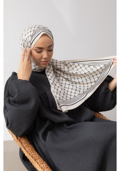 %100 Twill Ipek Şal 6514-19