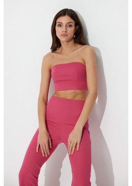 Pembe Fermuarlı Büstiyer SS23CT4724PE