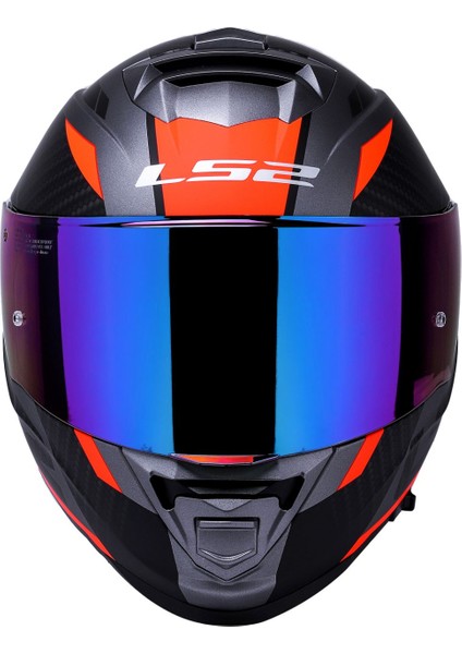 Storm Racer Mat Tıtanıum-Turuncu Kask Gök Küşağı Cam modelleri