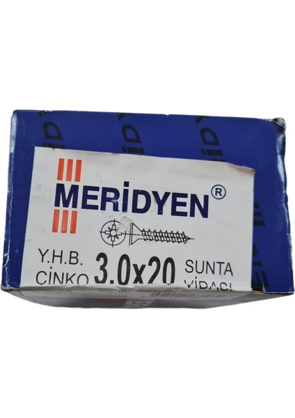 Sunta Vidası 3.0 x 20 mm (Kutu Içinde 1000 Adet Bulunmaktadır.)