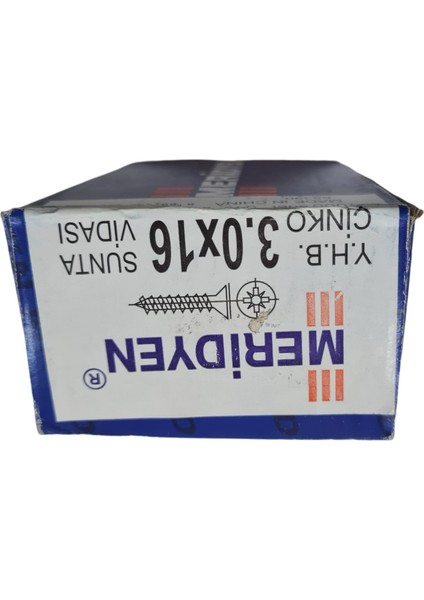 Sunta Vidası 3.0 x 16 mm (Kutu Içinde 1000 Adet Bulunmaktadır.)