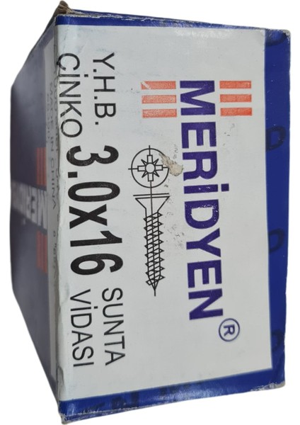 Sunta Vidası 3.0 x 16 mm (Kutu Içinde 1000 Adet Bulunmaktadır.)