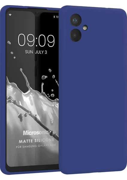 Matte Silicone Samsung Galaxy A04E Kılıf Lacivert