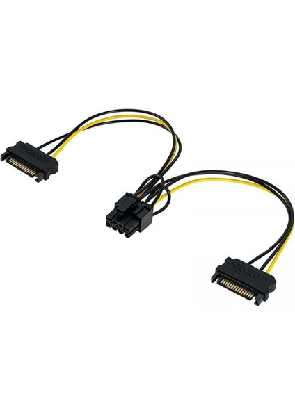 30 cm 6+2 Pin Pci Express Dişi To 2x 15 Pin Erkek Sata Kablo 6+2 Pci Exp 15 Pin Erkek Sata Güç Kablo fiyatları