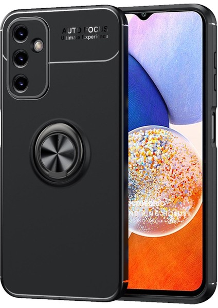 Samsung Galaxy A14 Kılıf Kickstand Ring Holder Siyah