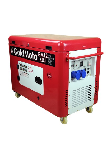 Goldmoto GM12KDJ Dizel Jeneratör 10KVA Monofaze Marşlı Kabinli