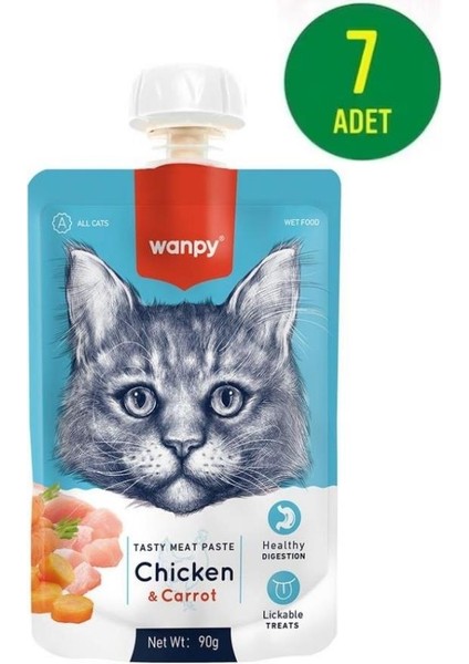 Taze Tavuklu&havuçlu  Kedi Et Ezmesi 90 gr x 7 Adet