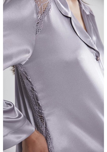 Zorm Pierre Cardin 1438 Saten Dantelli Pijama Takımı fırsatları