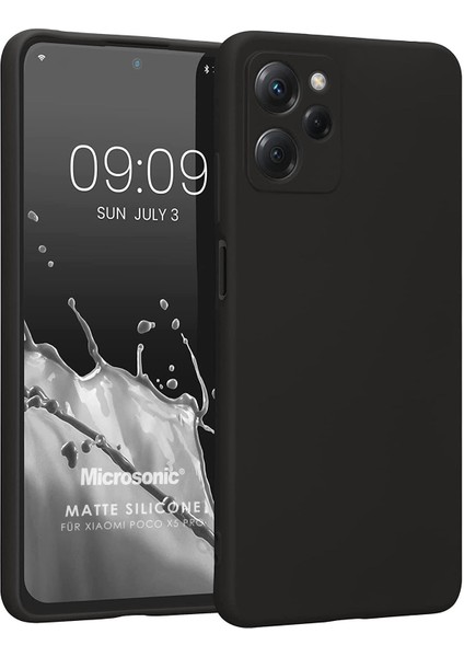 Matte Silicone Xiaomi Poco X5 Pro Kılıf Siyah