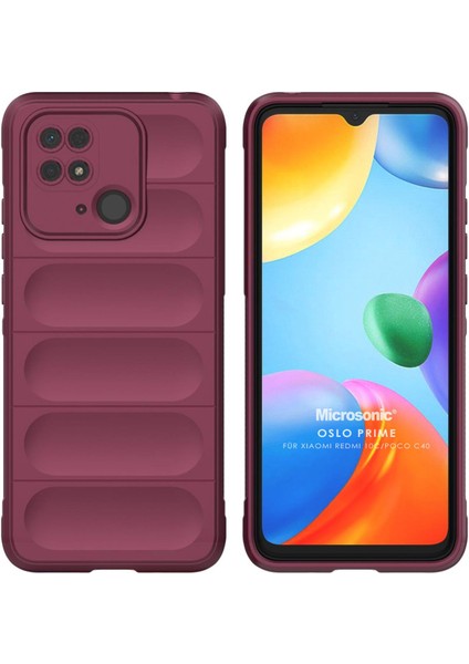 Xiaomi Poco C40 Kılıf Oslo Prime Bordo