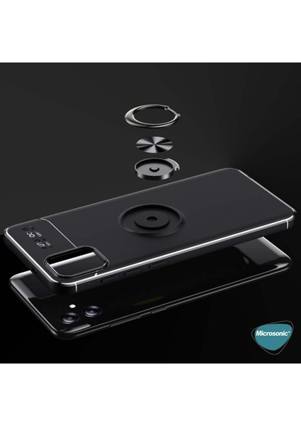 Samsung Galaxy A04E Kılıf Kickstand Ring Holder Lacivert