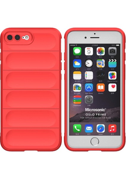 Apple iPhone 8 Plus Kılıf Oslo Prime Kırmızı
