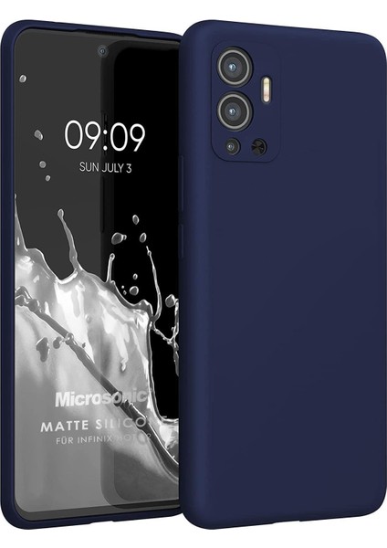 Matte Silicone Infinix Hot 12 Kılıf Lacivert