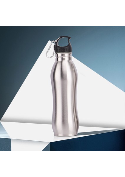 Komple Çelik Siyah Kapak 750 ml Spor Matara Suluk cin425