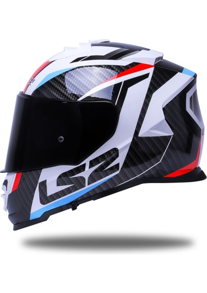 Storm Racer Mavi-Kırmızı Kask Siyah Cam