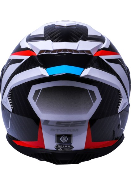 Storm Racer Mavi-Kırmızı Kask Sarı Cam