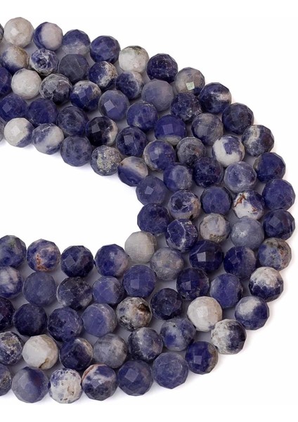 8 mm Faset Kesim Sodalit Taşı Dizi