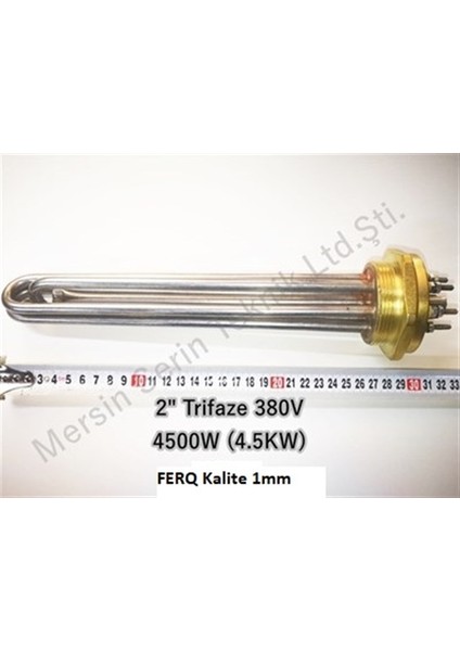 Kafalı Kazan Isıtıcı Rezistansı Ferq 2 inç 4,5Kw 28,5Cm modelleri