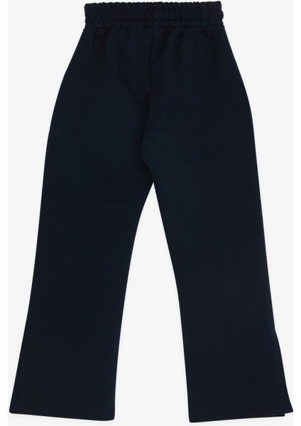 Kız Çocuk Eşofman Altı Paçası Yırtmaçlı 8-14 Yaş, Lacivert