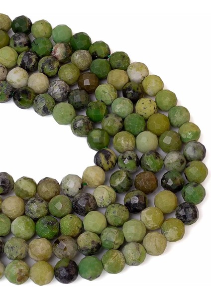 8 mm Faset Kesim Afrika Yeşim Taşı Dizi