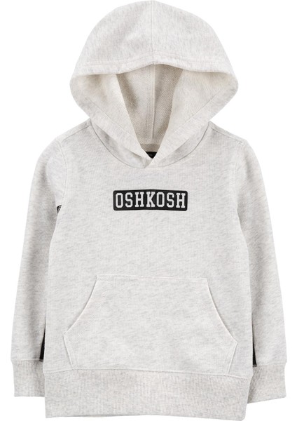 Küçük Erkek Çocuk Kapüşonlu Sweatshirt Gri