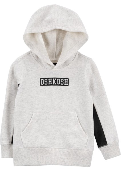 Küçük Erkek Çocuk Kapüşonlu Sweatshirt Gri