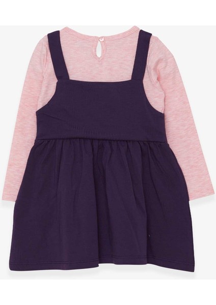 Kız Çocuk Uzun Kollu Elbise Ayıcık Aksesuarlı 2-6 Yaş, Mor fiyatları