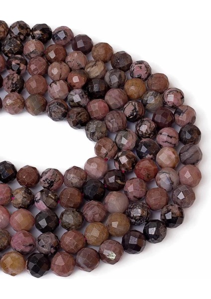 8 mm Faset Kesim Rodonit Taşı Dizi