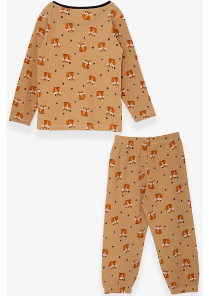 Kız Bebek Pijama Takımı Tilkicik Desenli 9 Ay-3 Yaş, Açık Kahverengi fiyatları