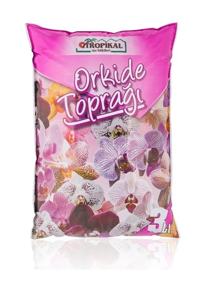 Orkide Toprağı ( 3 Litre ), Vitaminli Orkide Toprağı, Orkide Çiçeklendirme Toprağı Orkide - Toprak Orkide - Toprak