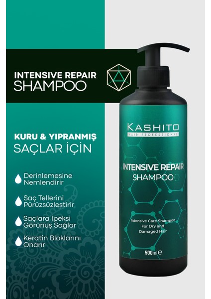 Kuru ve Yıpranmış Saçlar İçin Yoğun Bakım Intensıve Repaır Şampuan 500 ml