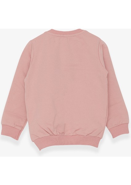 Kız Çocuk Sweatshirt Ayıcık Aksesuarlı 1.5-5 Yaş, Somon