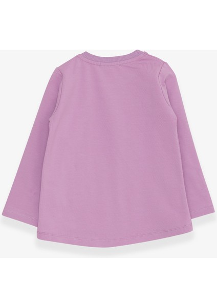 Kız Çocuk Sweatshirt Sevimli Unicorn Baskılı 1-4 Yaş, Eflatun