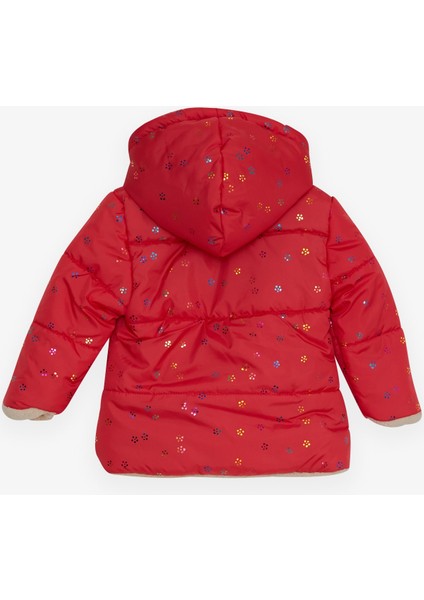 Kız Bebek Mont Renkli Sim Desenli 6 Ay-2 Yaş, Narçiçeği
