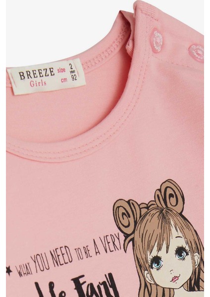 Kız Çocuk Uzun Kollu Tişört Baskılı 1-4 Yaş, Somon modelleri