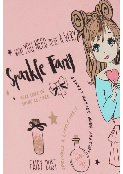 Kız Çocuk Uzun Kollu Tişört Baskılı 1-4 Yaş, Somon fırsatları