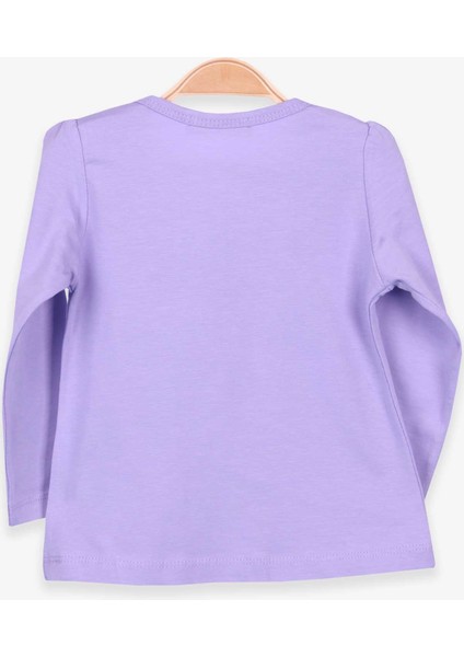 Kız Çocuk Uzun Kollu Tişört Güpürlü Fiyonklu 6 Ay-8 Yaş, Lila fiyatları