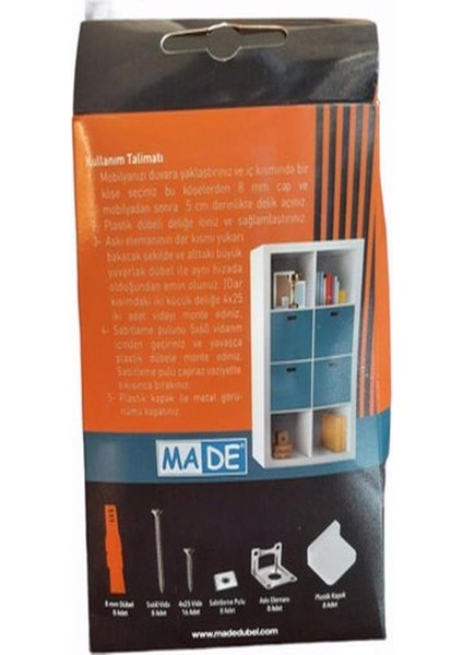 2 Set Deprem Kiti Mobilya Dolap Sabitleme Aparatı modelleri