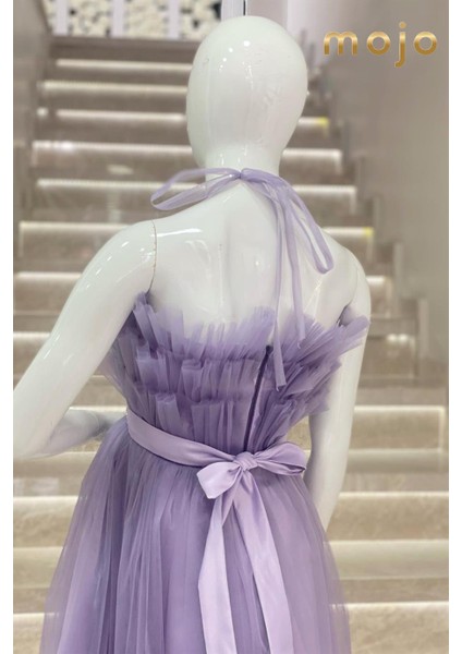 Kanila Kız Çocuk Kat Kat Tüllü Uzun Abiye Elbise 5339 Lavanta fırsatları