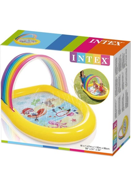 Intex Gökkuşağı Rainbow Sprey Havuz 147CM 57156