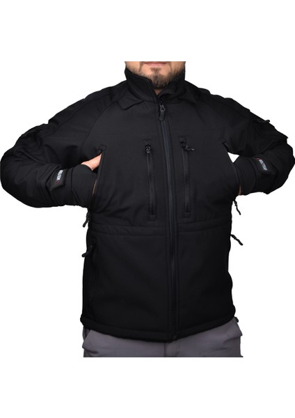 Astüm Askeri Malzeme 11 Cepli Softshell Mont Siyah