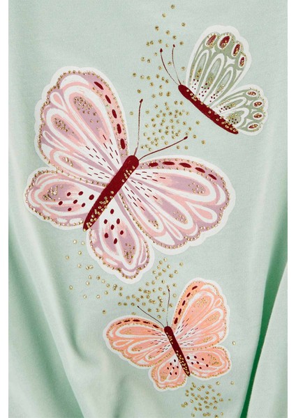 Küçük Kız Çocuk Kısa Kollu Tshirt Yeşil fiyatları