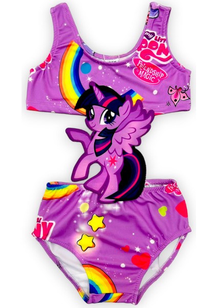 Kız Çocuk Çizgi Film Karakterli Figürlü Mayokini Yeni Sezon