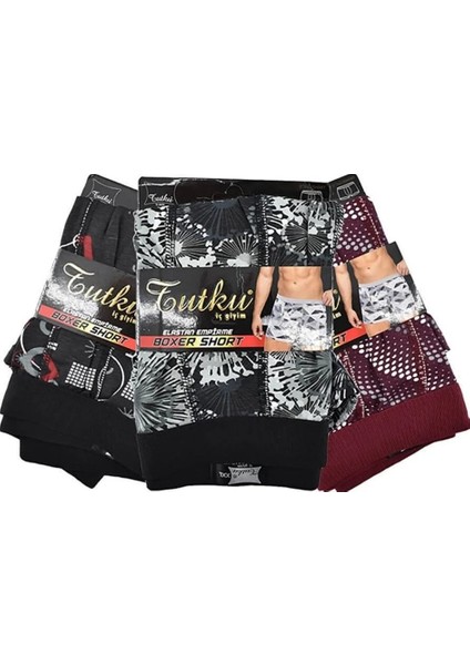 Erkek Desenli Boxer 12'lı Adet Karışık Renk Desenli indirimleri