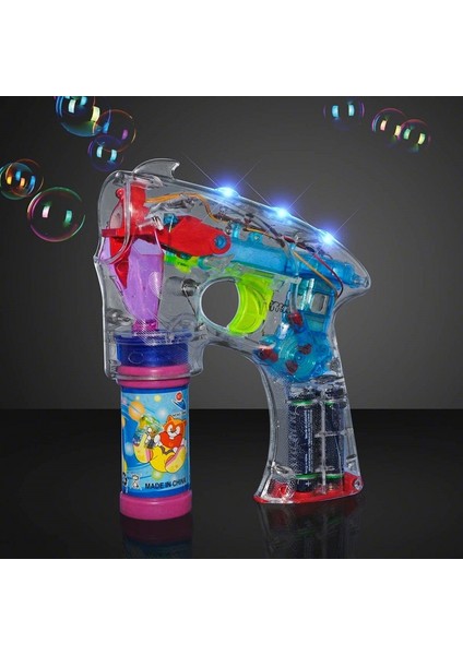Vıp Kalite Renkli LED Işıklı Köpük Tabancası Bubbles Gun Baloncuk Tabancası + 2 Özel Yedek Köpük