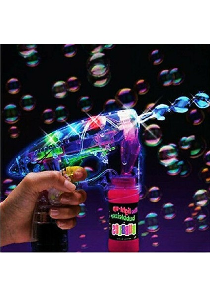 Vıp Kalite Renkli LED Işıklı Köpük Tabancası Bubbles Gun Baloncuk Tabancası + 2 Özel Yedek Köpük