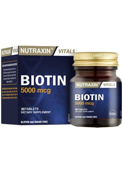 Biotin 5000 Mcg 30 Tablet Biotin Takviyesi