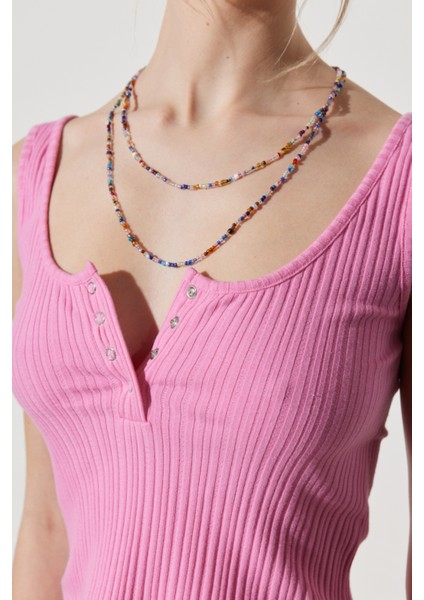 Regular Fit %100 Pamuk Bisiklet Yaka Kolsuz Kırık Beyaz Crop Bluz indirimleri