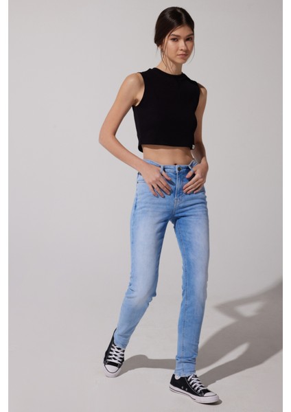 Scarlett High Skinny Fit Yüksek Bel Jean Pantolon modelleri